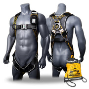 KwikSafety TORNADO DiamondBACK Safety Harness (3 Kwik-Connect Buckles) 1-D Ring Fall Protection ANSI OSHA - Model No.: KS6601DB - KwikSafety