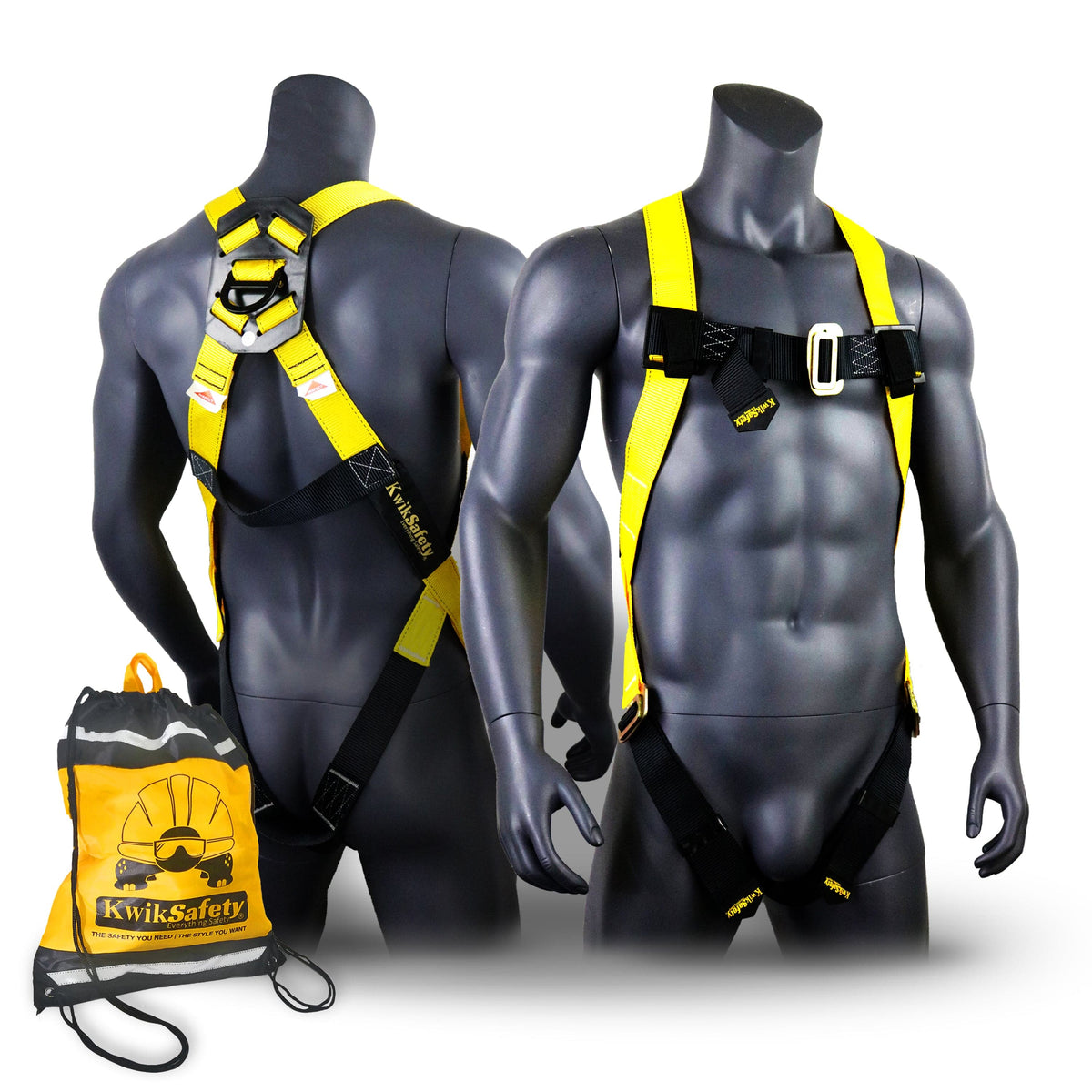 KwikSafety TORNADO 1D Ring Fall Protection Full Body Safety Harness -