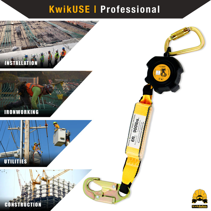 KwikSafety 6' COBRA WEB Self Retracting Lifeline ANSI Poly SRL - Model No.: KS7911