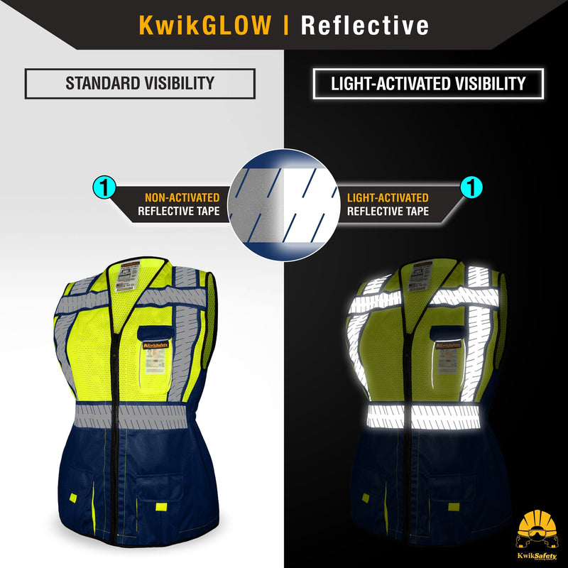 KwikSafety | Sheriff Class 2 Safety Vest for Women | Reflectivity