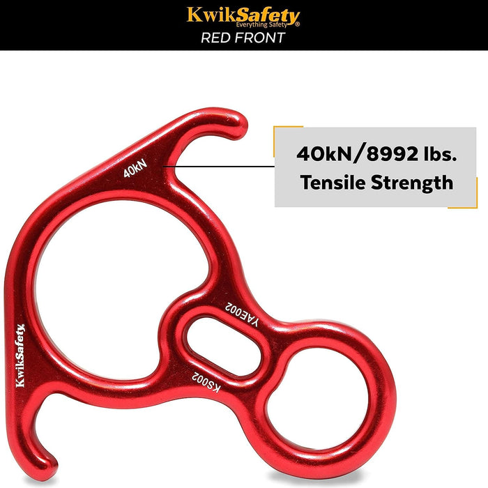 KwikSafety ORANGUTAN Descender Lightweight Aluminum Alloy Rock Climbing Rappelling Rescue Training Belay Equipment - Model No.: KS8605 - KwikSafety