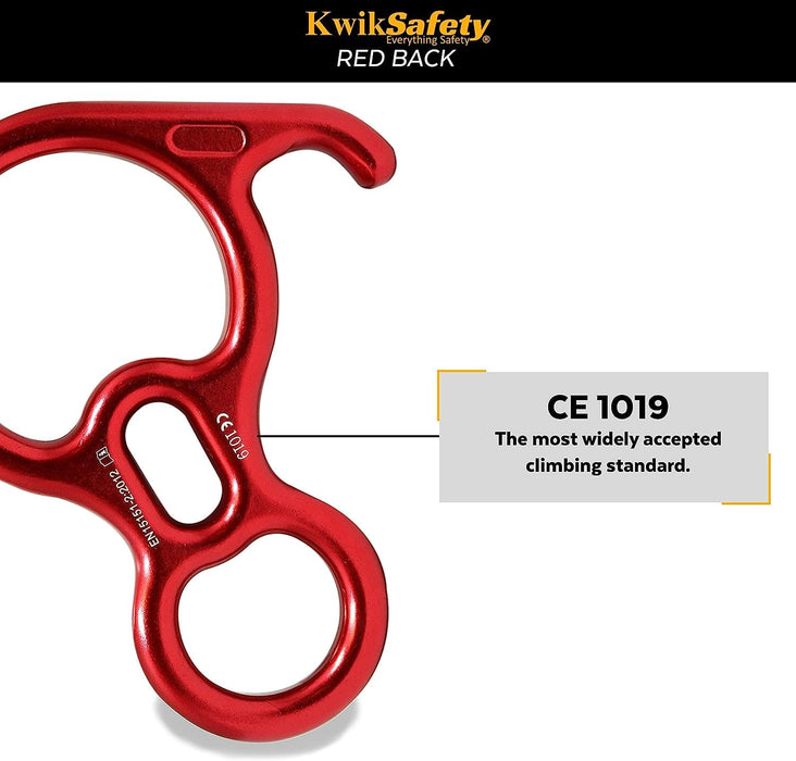 KwikSafety ORANGUTAN Descender Lightweight Aluminum Alloy Rock Climbing Rappelling Rescue Training Belay Equipment - Model No.: KS8605 - KwikSafety