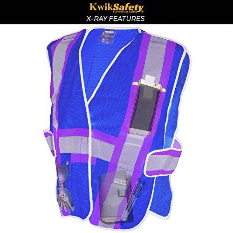 KwikSafety FIRST RESPONDER Hi Vis Reflective ANSI PPE Breakaway Class 2 Safety Vest - Model No.: KS3315 - KwikSafety