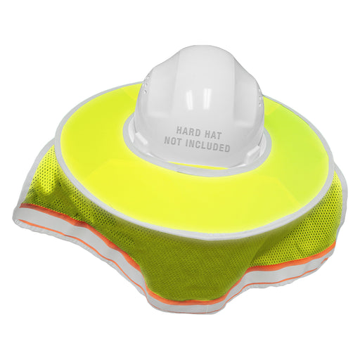 KwikSafety LORD VADER Hard Hat Sun Shade (COOLING MESH) ANSI OSHA High Visibility Reflective FULL BRIM Foldable Hi Vis Neck Protection - Model No.: KS1502 - KwikSafety