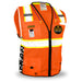 KwikSafety BIG KAHUNA DIGITAL Safety Vest (LIMITED EDITION) Class 2 ANSI Tested OSHA Compliant Hi Vis Reflective PPE Surveyor - Model No.: KS3301DG - KwikSafety - MPN: KS3301DG-ORG-SMALL