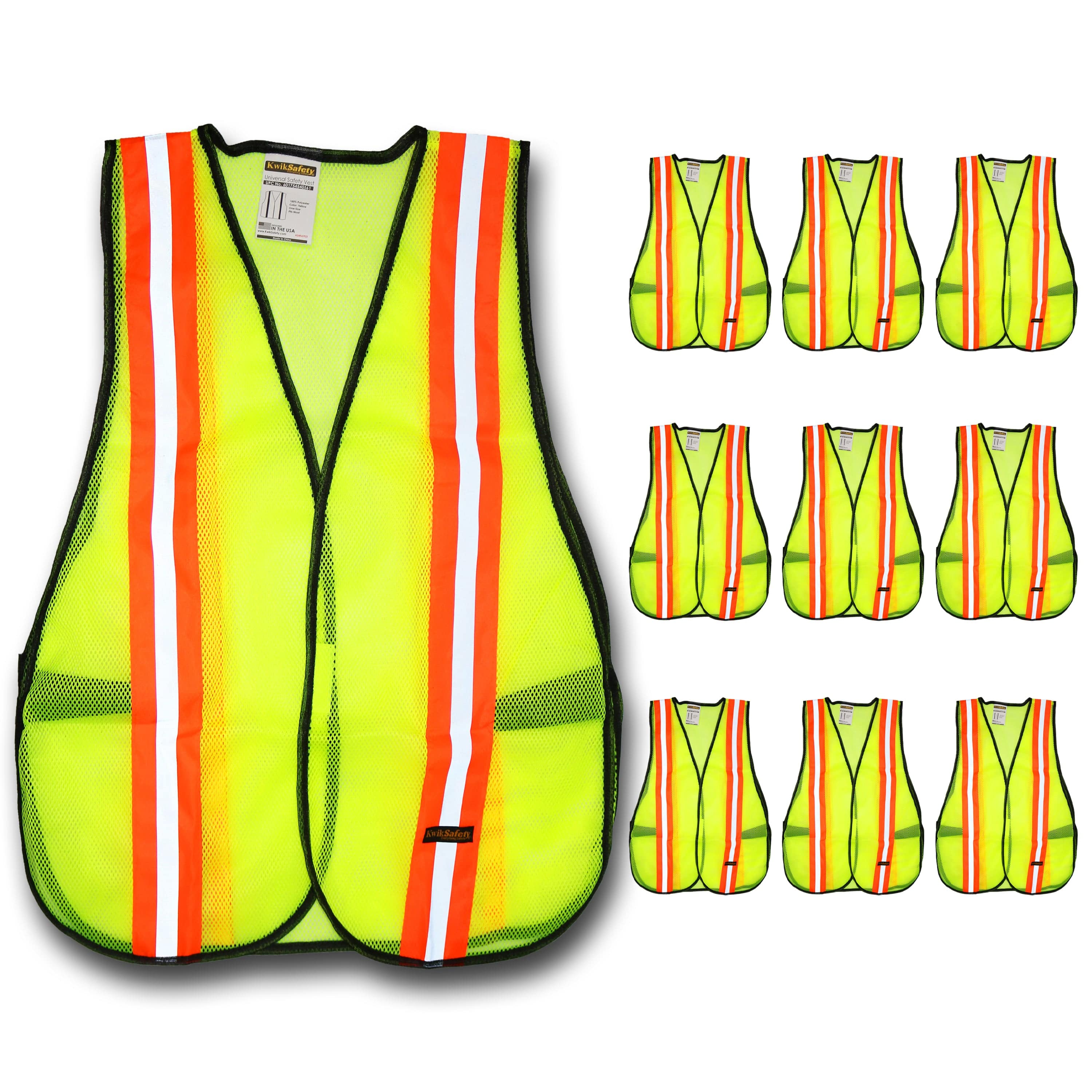 KwikSafety UNIVERSAL Breakaway Safety Vest (10 PACK) Snag