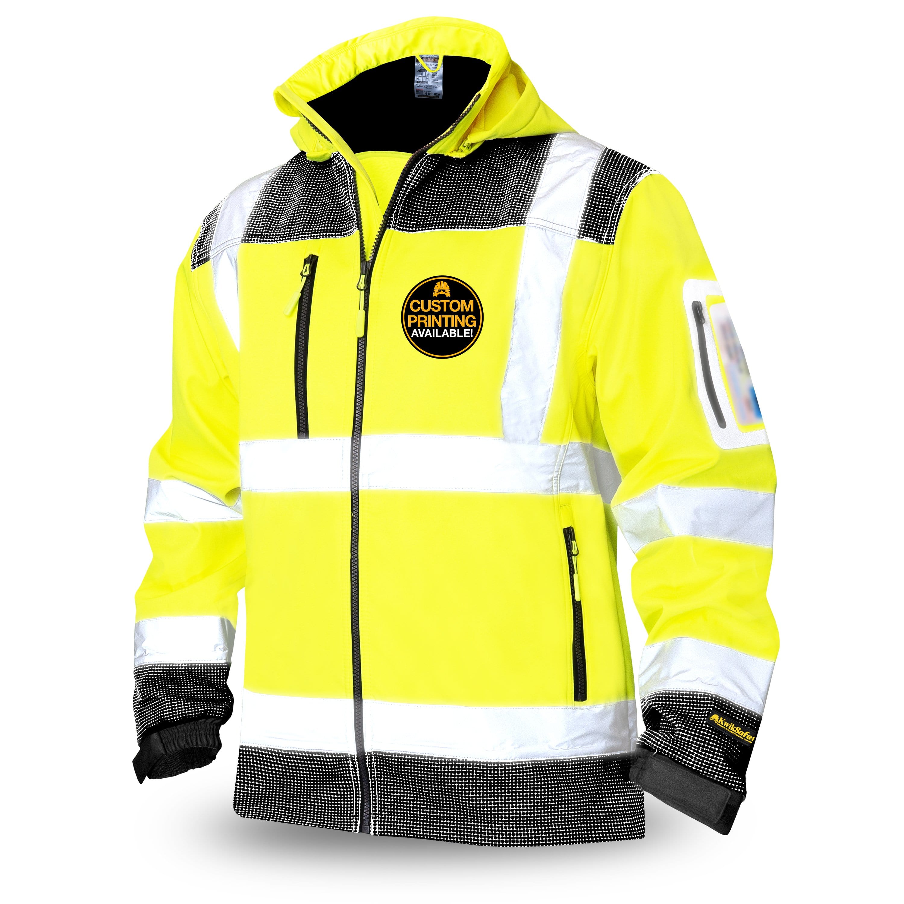 Premium Vector | Yellow reflective safety vest isolated on white  background, front and back sides