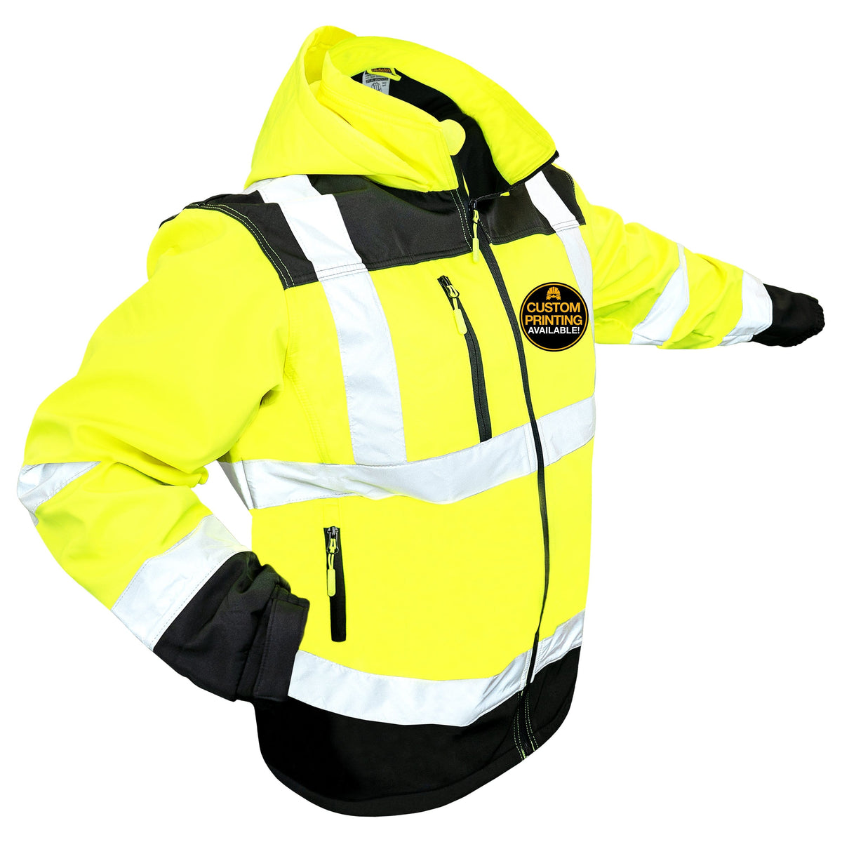 AGENT (DETACHABLE Safety KwikSafety Class 3 Jacket ANS HOOD) Softshell