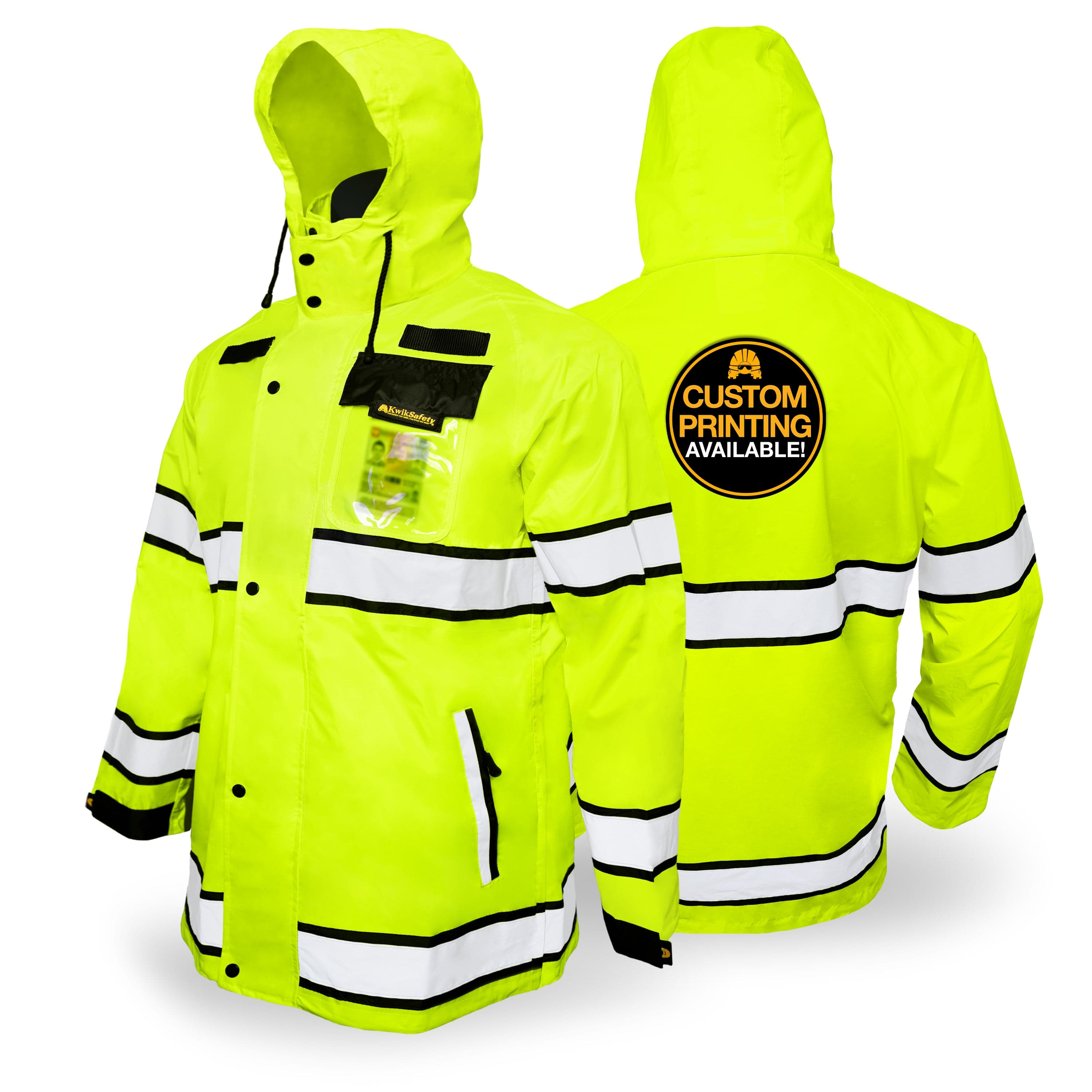 VENDACE High Visibility Reflective Safety Jackets for Men 2-in-1 ANSI Class  3 Hi Vis Winter Jacket Waterproof