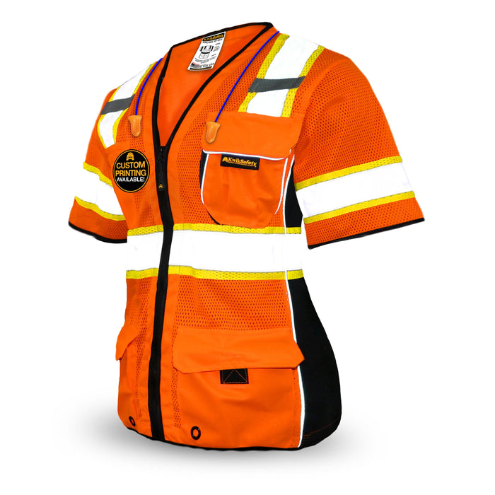 KwikSafety DUCHESS Safety Vest for Women (NEW SIZING) Class 3 ANSI Tested  OSHA Compliant Hi Vis Mesh Slim Fit Work Gear - Model No.: KS3335