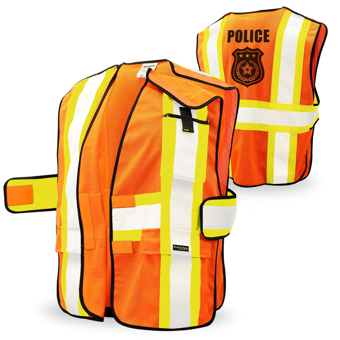 KwikSafety Capital Hi Vis Reflective ANSI PPE Breakaway Class 2 Safety Vest Size 4XL 5XL Color Orange
