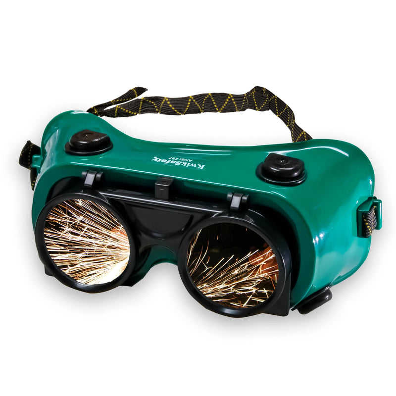 ultraviolet vision goggles KwikSafety OWL Welding Goggles (ANTI-FOG, ANTI-SCRATCH) Flip-Up Shade #5 Infrared Flame Cutting Eye Protection ANSI Tested OSHA