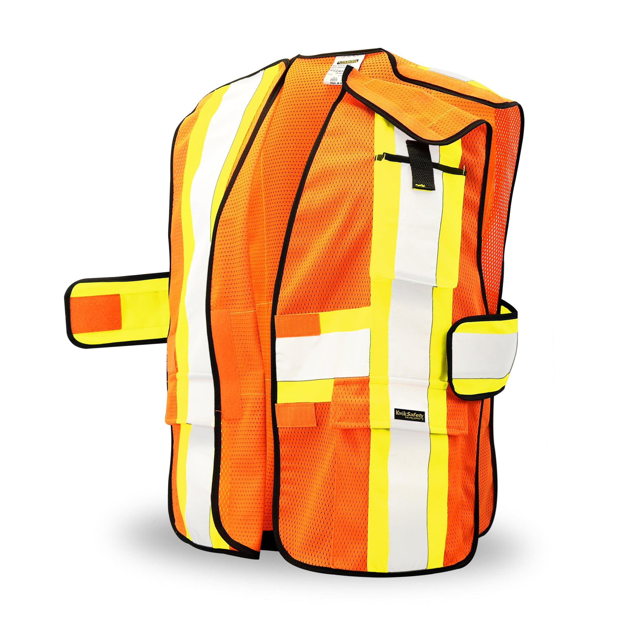 Reflective Work Trench Coat KwikSafety TORRENT High Visibility Rain Jacket - ANSI OSHA Compliant Class 3 Safety Coat OSHA Compliant Waterproof Safety Gear - Foto 7