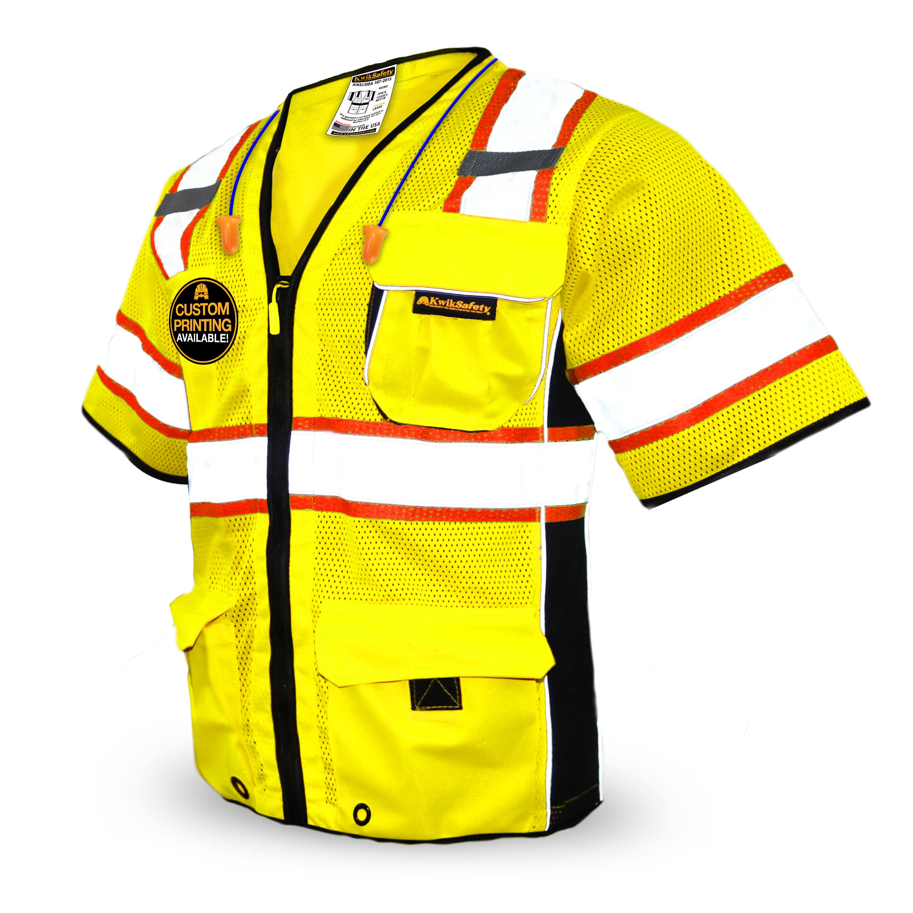 Briliant Class 3 Safety Vest, V1551 L