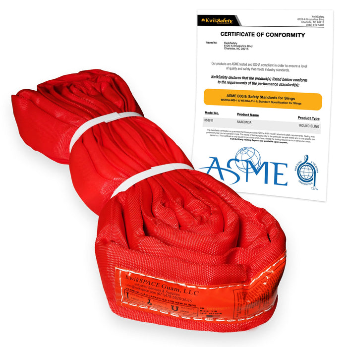 KWRS PL5 Polyester Round Sling - Endless Lifting Sling For Industrial Use, Made In USA
