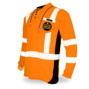 KwikSafety ESTIMATOR High Visibility Reflective Long Sleeve ANSI Class 3 Safety Shirt - Model No.: KS4407 - KwikSafety contruction reflectors highvis visability reflector longsleeve shirtz stripes strips hivisible green pockets running ropa trabajar trabajo hombres hombre zip button vest tall slogans logo uniform t-shirt hiviz camo t-shirts travajo resistant