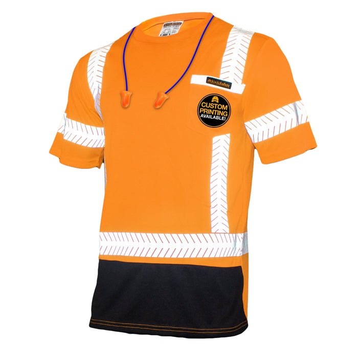 KwikSafety MECHANIC Safety Shirt (BLACK TRIM) Class 2 Short Sleeve ANSI Tested OSHA Compliant Hi Vis Reflective PPE - Model No.: KS4409 - KwikSafety