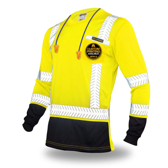 KwikSafety MECHANIC High Visibility Reflective Long Sleeve ANSI Class 3 Safety Shirt - Model No.: KS4409 - KwikSafety contruction reflectors highvis visability reflector longsleeve shirtz stripes strips hivisible green pockets running ropa trabajar trabajo hombres hombre zip button vest tall slogans logo uniform t-shirt hiviz camo t-shirts travajo resistant