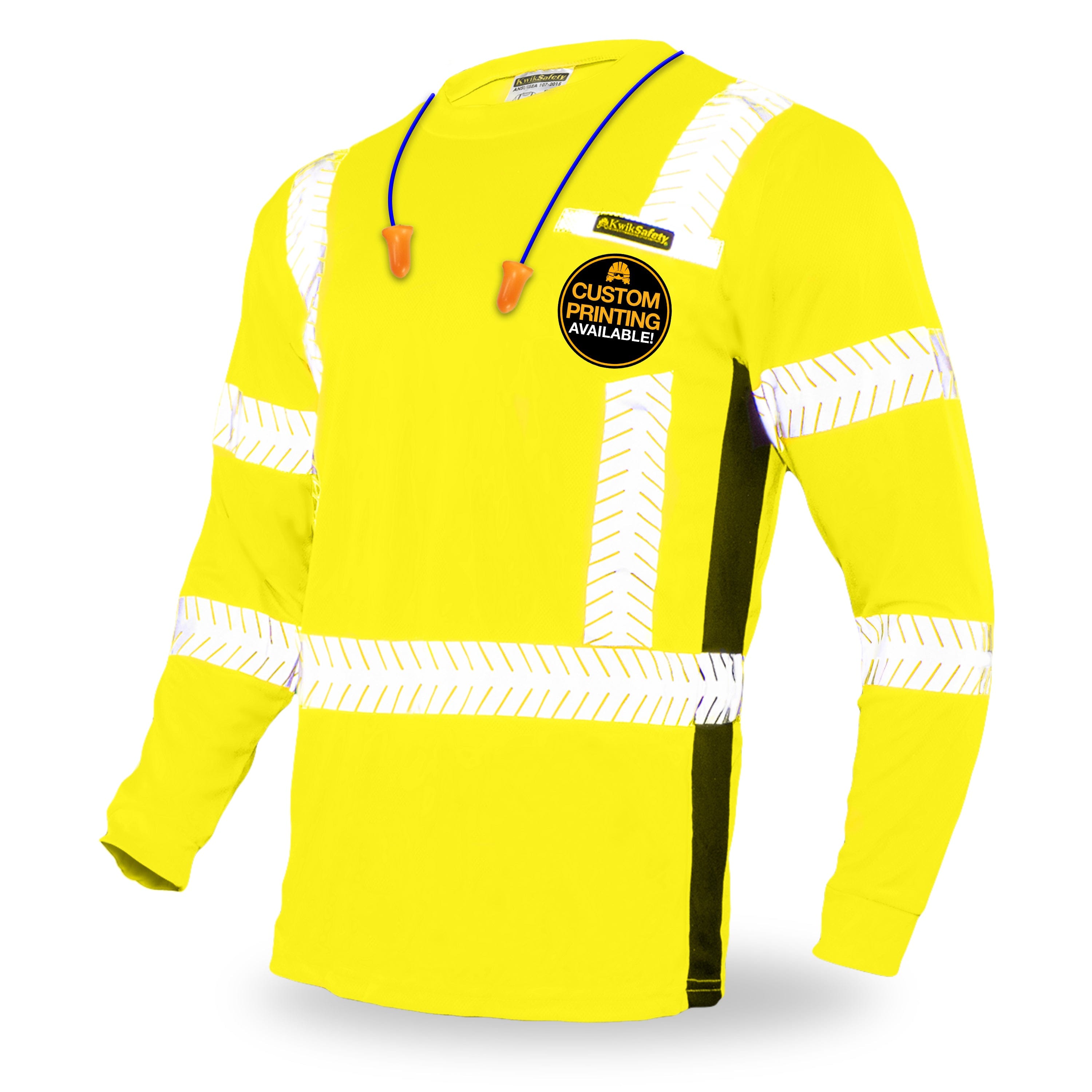 Renaissance Man Safety Shirt Class 3 Long Sleeve ANSI Osha | Yellow XL