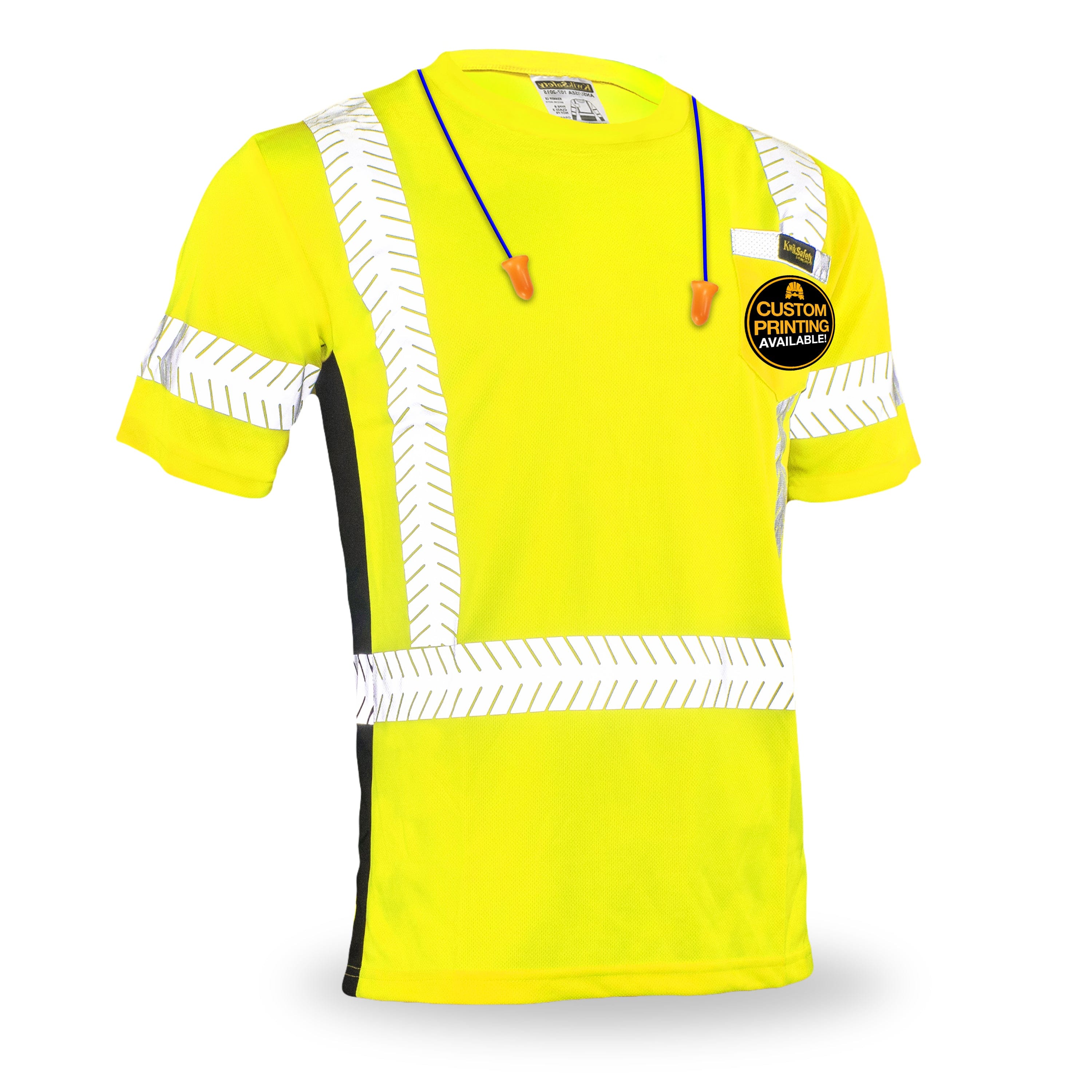 KwikSafety RENAISSANCE MAN Safety Shirt (FISHBONE TAPE) Class 2 Short  Sleeve ANSI Tested OSHA Compliant Hi Vis Reflective PPE - Model No.: KS4401