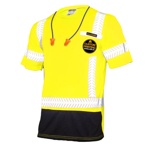 KwikSafety MECHANIC Safety Shirt (BLACK TRIM) Class 2 Short Sleeve ANSI Tested OSHA Compliant Hi Vis Reflective PPE - Model No.: KS4409 - KwikSafety