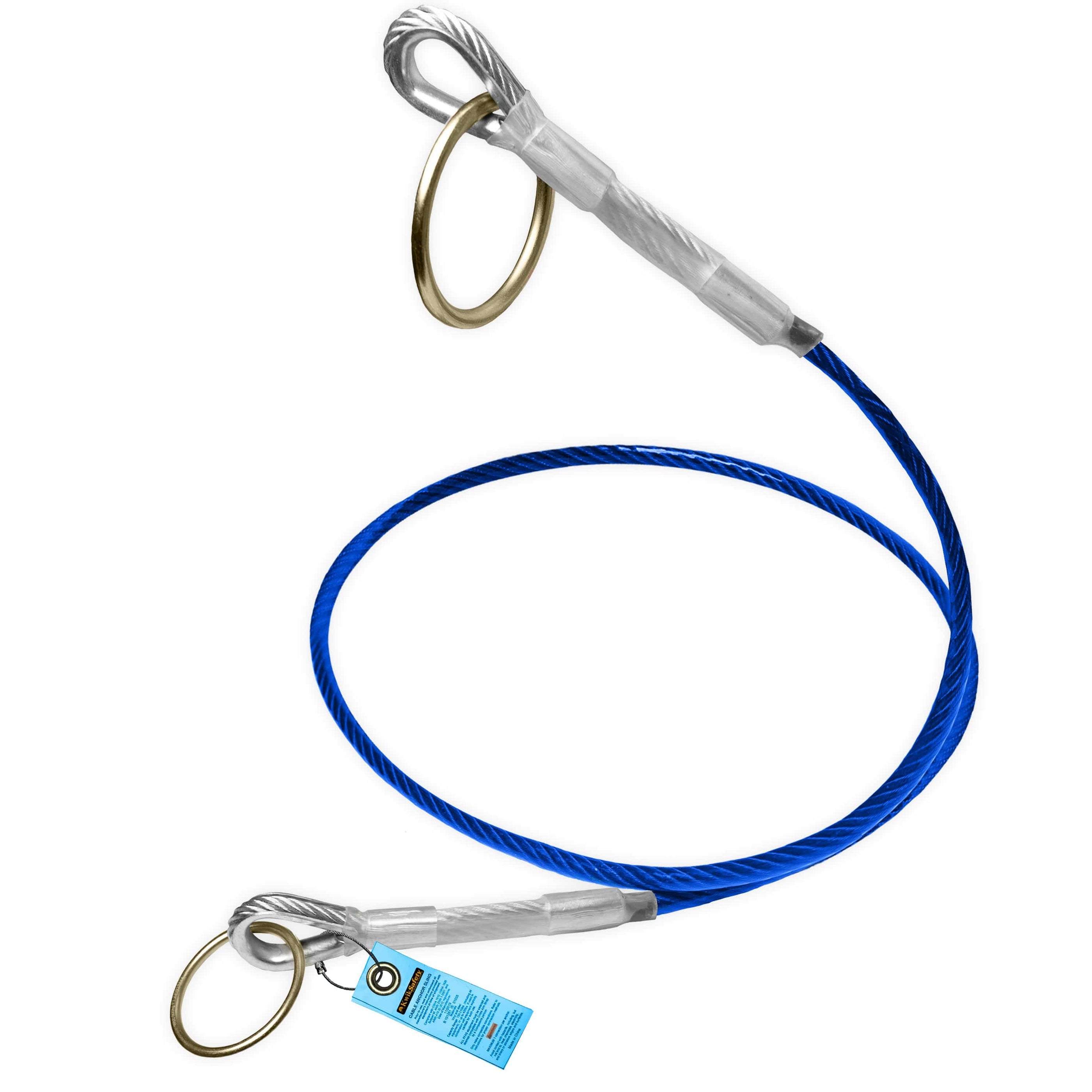 KwikSafety LEMUR Cable Anchor Sling 6' ANSI OSHA Fall Protection Restr