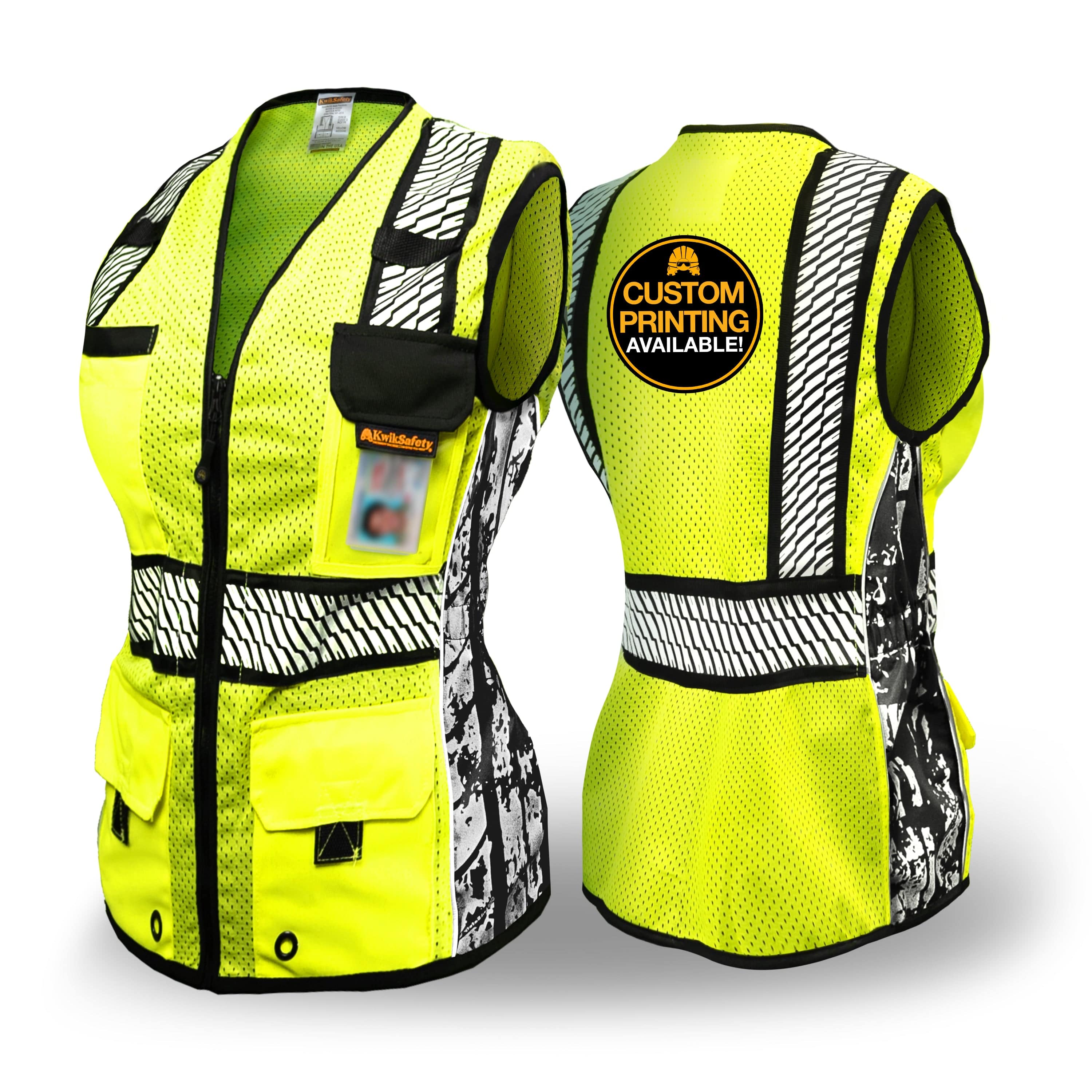 KwikSafety ROADBOSS PREMIUM Safety Vest for Women (SNUG-FIT