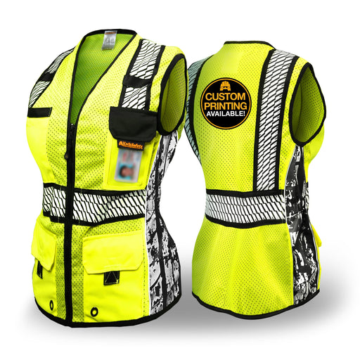 KwikSafety RoadBOSS PREMIUM | Truck Tread Reflective Tape |  Hi Visibility  Class 2 Safety Vest for Women - Model No.: KS3334 - KwikSafety: pink red blue purple white safty saftey hazard constrution standard woman womens chalecos para mujer trabjo surveyor chamarras run rad ians running pack reflectantes trabajo worker xsmall colored jk fr sal vus sleeve salz plus aafety hyco peer basic hot comstruction jacket