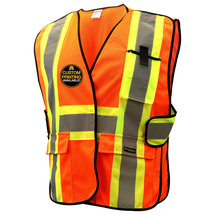 KwikSafety FIRST RESPONDER Hi Vis Reflective ANSI PPE Breakaway Class 2 Safety Vest - Model No.: KS3315 - KwikSafety