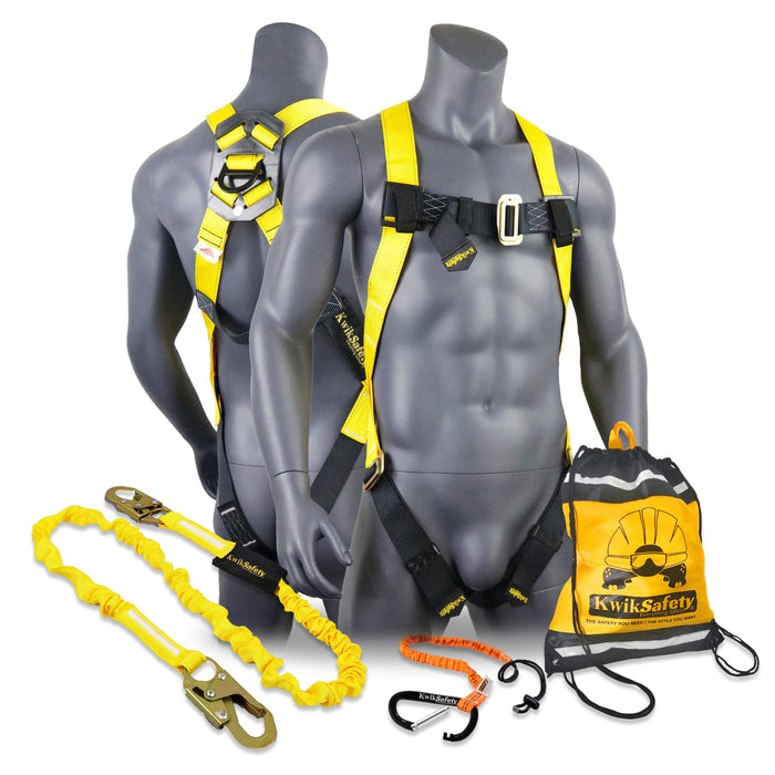 KwikSafety TORNADO 1D Ring Fall Protection Full Body Safety Harness - Model No.: KS6601 - dbi rope exo miller tech scorpion thunder kwik safty saftey arnés construccion contruction arnerope harnes forklift padded scaffold prevention tongue support guardian economy kits protections rigging ironworkers best arness protecta security gear