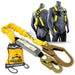 KwikSafety BOA 6' ANSI 1 Leg Fall Protection Safety Lanyard with Shock Absorber - Model No.: KS7701 - KwikSafety single leg personal gear equipment connector miller peakworks 6 4' dbi roofing rattler saftey body tech msa python rebel twin 3ft falltech y-leg quick tie-off restraining laynard safty y landyard landyards welkforder deceleration belt d ring internal