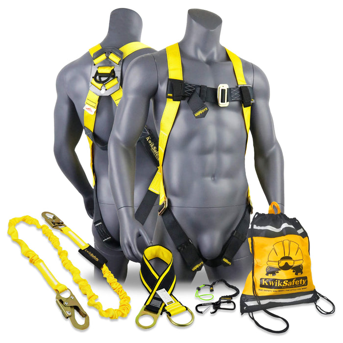 KwikSafety TORNADO 1D Ring Fall Protection Full Body Safety Harness - Model No.: KS6601 - dbi rope exo miller tech scorpion thunder kwik safty saftey arnés construccion contruction arnerope harnes forklift padded scaffold prevention tongue support guardian economy kits protections rigging ironworkers best arness protecta security gear