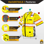 KwikSafety | Executive Highwayboss Safety Vest | Product Features