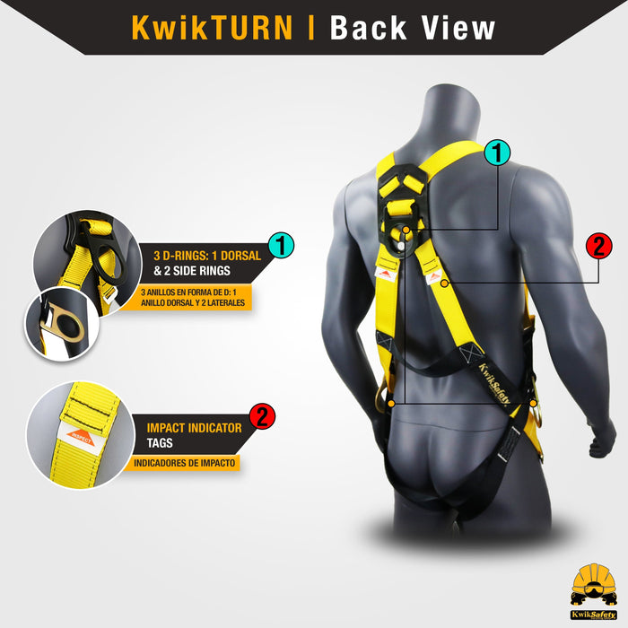 KwikSafety RATTLER 6' ANSI 1 Leg Fall Protection Shock Absorbing Safety Lanyard - Model No.: KS7703 - KwikSafety