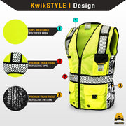 KwikSafety | Roadboss Premium Safety Vest | Design
