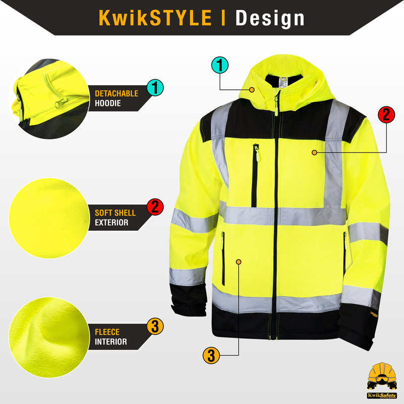 KwikSafety | Agent Hi Vis Soft Shell Jacket | Design
