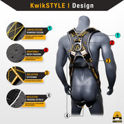 KwikSafety DIAMONDBACK TORNADO Safety Harness 1 D Ring Fall Protection ANSI OSHA - KwikSafety