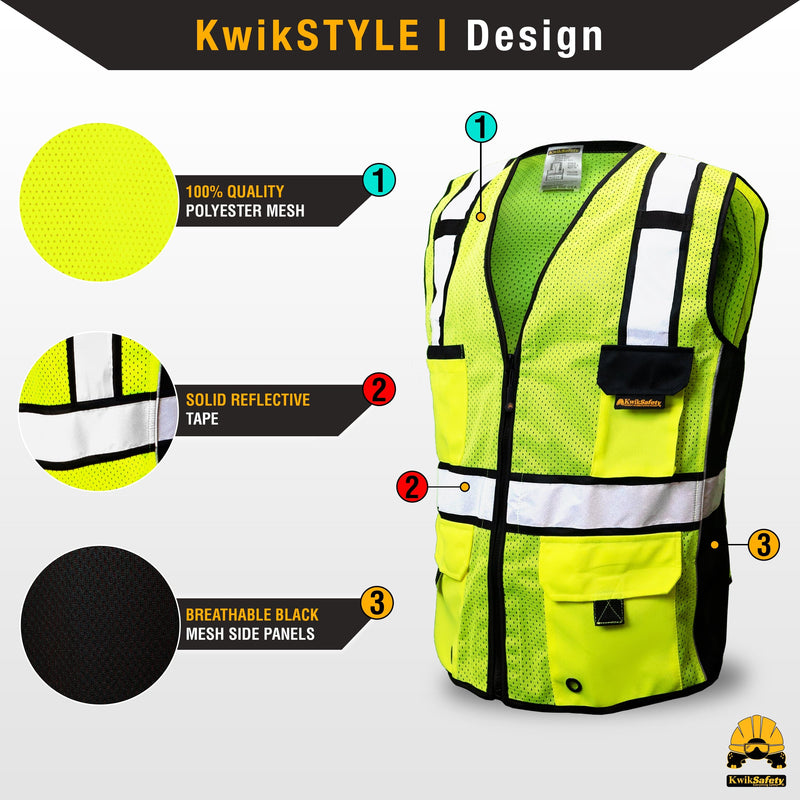KwikSafety | Roadboss Economy Safety Vest | Design