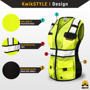 KwikSafety | Roadboss Economy Safety Vest for Women | Design