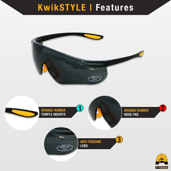KwikSafety GECKO EYES Safety Glasses | Black - Model No.: KS1153 - KwikSafety