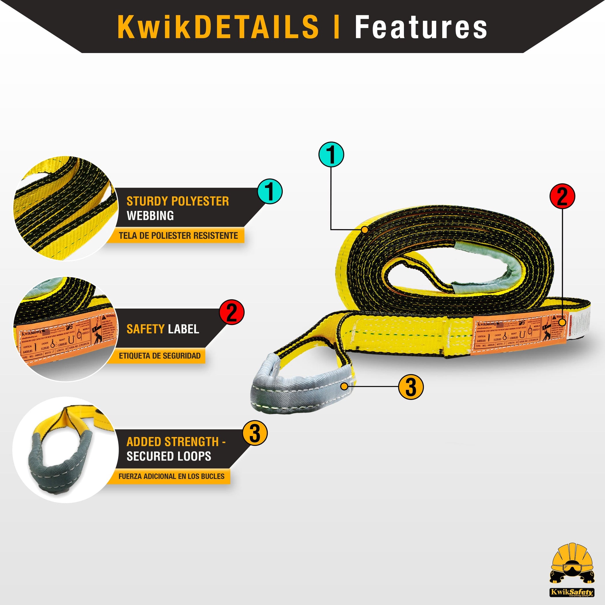 KwikSafety MIGHTY SUMO Type 3 Nylon  Lifting Slings Model No. KS
