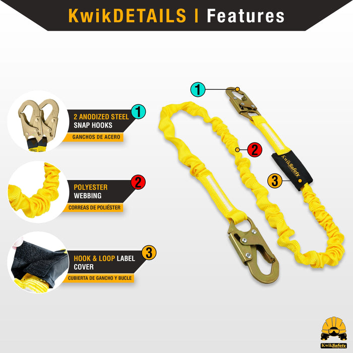 KwikSafety HURRICANE Safety Harness ANSI Fall Protection 3D Ring + Back Support - Model No.: KS6603 - KwikSafety
