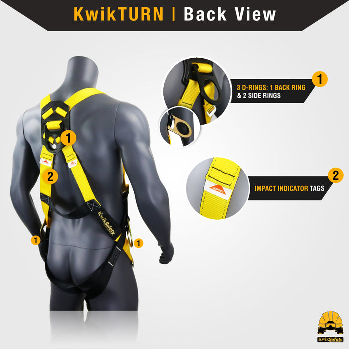 KwikSafety THUNDER Safety Harness OSHA ANSI Fall Protection PPE  Construction D Ring Model No.: KS6602 KwikSafety