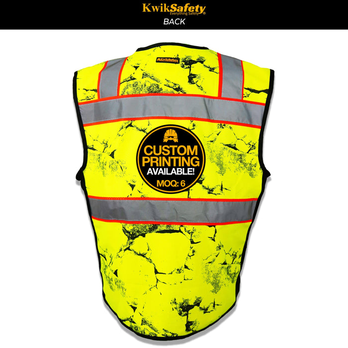 CLEARANCE! KwikSafety UNCLE WILLY'S WALL High Visibility Reflective ANSI Class 2 Safety Vest - Model No.: KS3325 - KwikSafety
