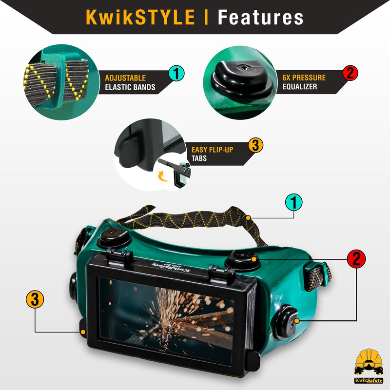 dog welding goggles KwikSafety HAMMERHEAD Welding Goggles (ANTI-FOG, ANTI-SCRATCH) Flip-Up