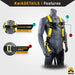 KwikSafety THUNDER Safety Harness OSHA ANSI Fall Protection PPE Construction 3 D Ring - Model No.: KS6602 - guardian hunting roof rope accessories saftey arne consyruction contruction harnes exofit falltech velocity ironworker padded belt roofer rooftop drill pouch anchor point extender double extension
