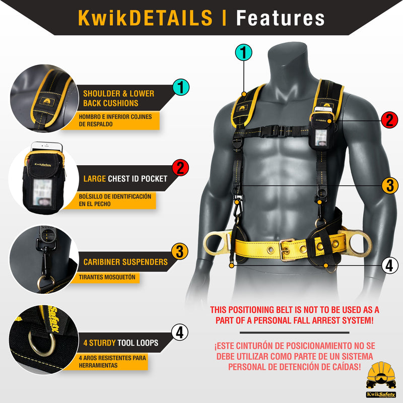 KwikSafety | Beaver Tail Safety Belt & Suspension Straps Ironworker Gear | Product Features
