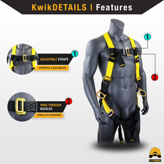 KwikSafety TAIPAN Double Leg Flat 6’ External Shock Absorber Safety Lanyard - Model No.: KS7706 - KwikSafety