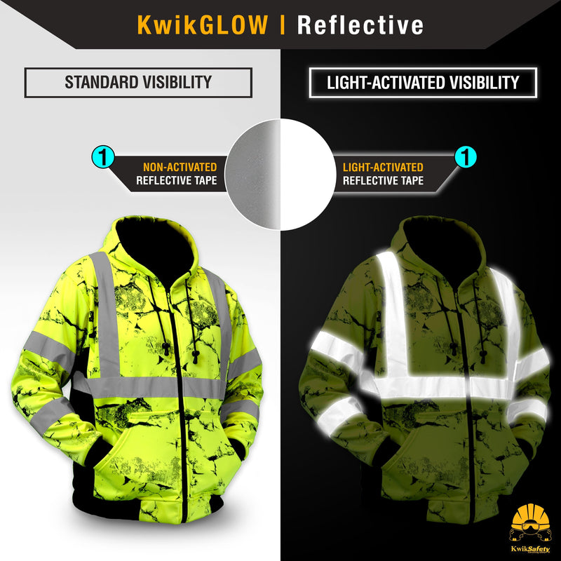 KwikSafety | Uncle Willy's Wall Hi Vis Fleece Hoodie | Reflectivity