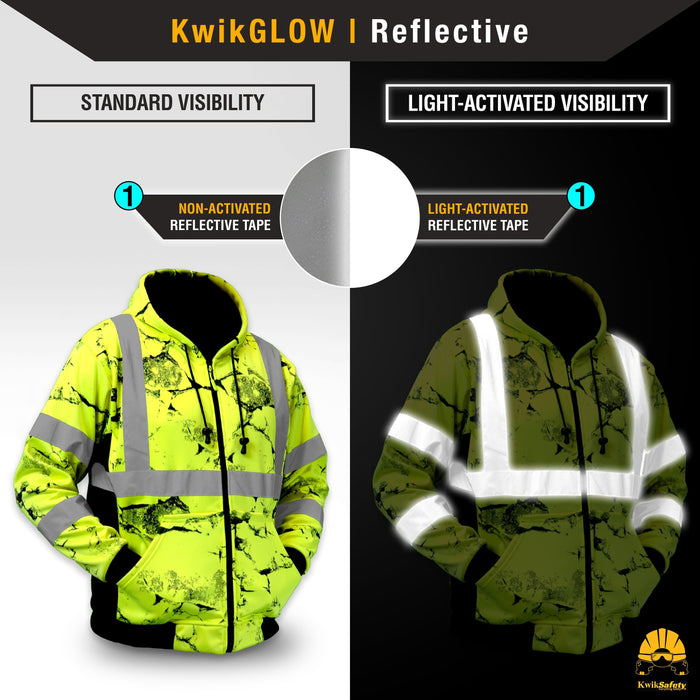 KwikSafety UNCLE WILLY'S WALL Safety Hoodie (LIMITED EDITION DESIGN) Class  ANSI Tested OSHA Hi Vis Reflective PPE Model No.: KS5510 KwikSafety
